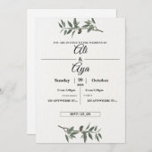 Simple Modern Wedding Invitation | Clean Minimal D シーズンカード (正面/裏面)