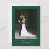 Simple Modern Wedding Photo サンキューカード (正面)