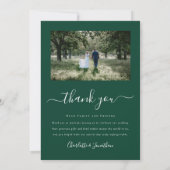 Simple Modern Wedding Photo サンキューカード (裏面)