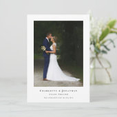 Simple Modern Wedding Photo サンキューカード (スタンド正面)