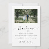 Simple Modern Wedding Photo サンキューカード (裏面)