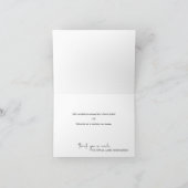 Simple Modern Wedding Photo Thank You サンキューカード (内部)