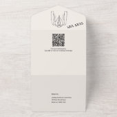 Simple Modern Wedding Silhouette Collection オールインワン招待状 (外側)