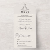 Simple Modern Wedding Silhouette Collection オールインワン招待状 (内側)