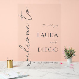 Simple Modern Wedding Welcome Sign アクリルサイン