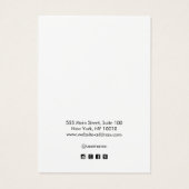 Simple Modern White Border  Earring Display Card (裏面)
