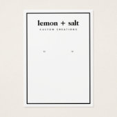 Simple Modern White Border  Earring Display Card (正面)