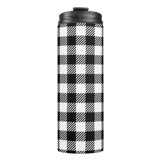 Simple Monochrome Buffalo Plaid Pattern タンブラー (正面)