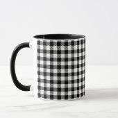Simple Monochrome Buffalo Plaid Pattern マグカップ (左)
