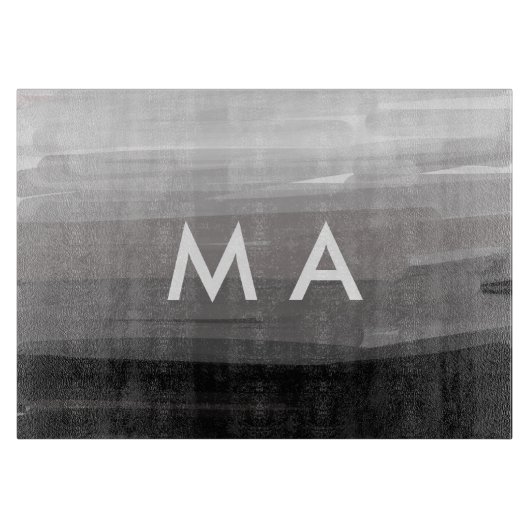 Simple monogram add your name letter man minimal t カッティングボード (正面)
