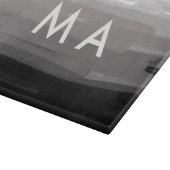 Simple monogram add your name letter man minimal t カッティングボード (角)