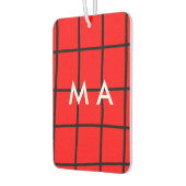 Simple monogram add your name letter man minimal t カーエアーフレッシュナー (左)