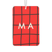 Simple monogram add your name letter man minimal t カーエアーフレッシュナー (裏面)