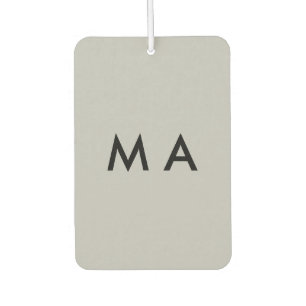 Simple monogram add your name letter man minimal t カーエアーフレッシュナー