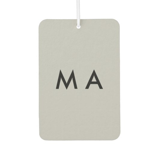 Simple monogram add your name letter man minimal t カーエアーフレッシュナー (正面)