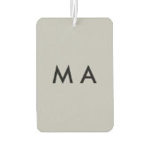 Simple monogram add your name letter man minimal t カーエアーフレッシュナー (裏面)