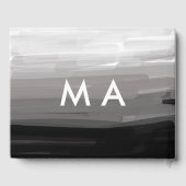 Simple monogram add your name letter man minimal t ゲストブック (裏面)
