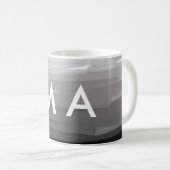 Simple monogram add your name letter man minimal t コーヒーマグカップ (正面右)