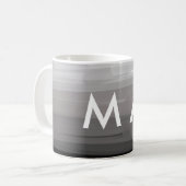 Simple monogram add your name letter man minimal t コーヒーマグカップ (正面左)
