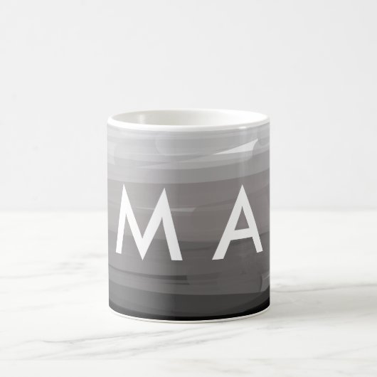 Simple monogram add your name letter man minimal t コーヒーマグカップ (中央)