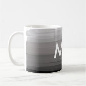 Simple monogram add your name letter man minimal t コーヒーマグカップ (左)