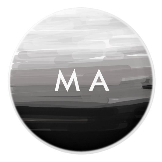 Simple monogram add your name letter man minimal t セラミックノブ (正面)