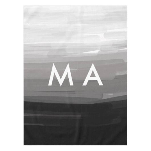 Simple monogram add your name letter man minimal t テーブルクロス (正面)