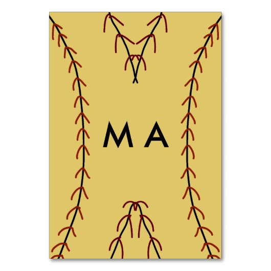 Simple monogram add your name letter man minimal t テーブルナンバー (正面)