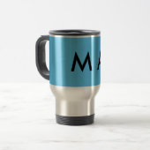 Simple monogram add your name letter man minimal t トラベルマグ (正面左)