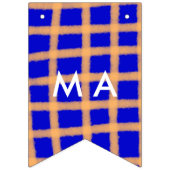 Simple monogram add your name letter man minimal t バンティングフラッグ (第3の旗)