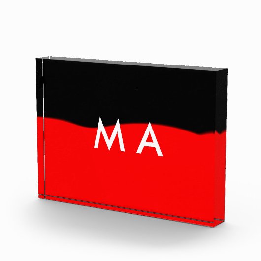 Simple monogram add your name letter man minimal t フォトブロック (右)