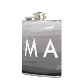 Simple monogram add your name letter man minimal t フラスク (左)