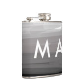 Simple monogram add your name letter man minimal t フラスク (右)