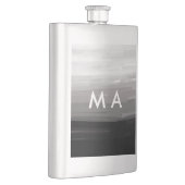 Simple monogram add your name letter man minimal t フラスク (右)