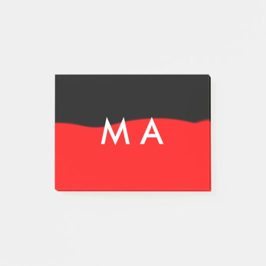 Simple monogram add your name letter man minimal t ポストイット (正面)