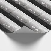 Simple monogram add your name letter man minimal t ラッピングペーパー (角)