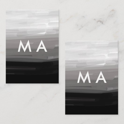 Simple monogram add your name letter man minimal t 割引カード (正面/裏面)