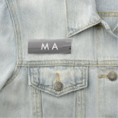 Simple monogram add your name letter man minimal t 名札 (インサイチュ)