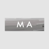Simple monogram add your name letter man minimal t 名札 (正面)