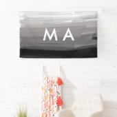 Simple monogram add your name letter man minimal t 横断幕 (インサイチュ)