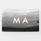 Simple monogram add your name letter man minimal t 横断幕 (横)