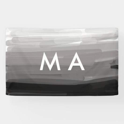 Simple monogram add your name letter man minimal t 横断幕 (横)
