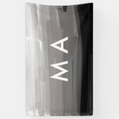 Simple monogram add your name letter man minimal t 横断幕 (縦)