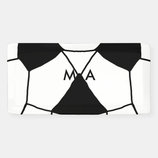 Simple monogram add your name letter man minimal t 横断幕 (横)