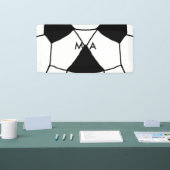 Simple monogram add your name letter man minimal t 横断幕 (トレードショー)