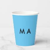 Simple monogram add your name letter man minimal t 紙コップ (裏面)