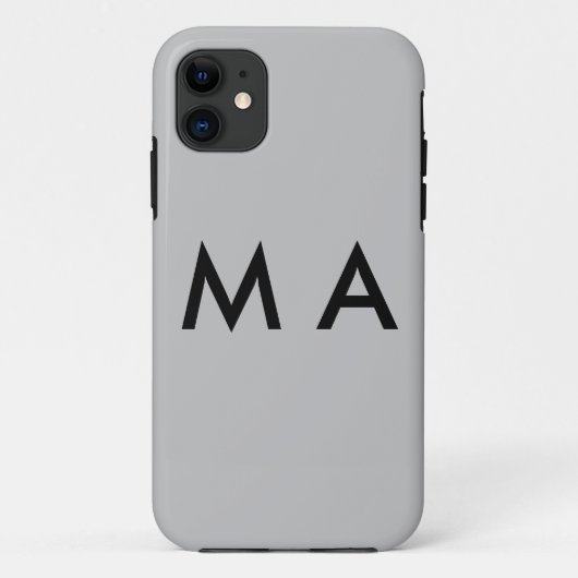 Simple monogram add your name letter man minimal t Case-Mate iPhoneケース (裏面)
