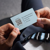 Simple Monogram Blue QR Code | Connect with Me 名刺