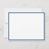 Simple Monogram Border Personalized Stationery ノートカード (裏面)