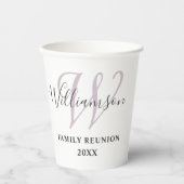 Simple Monogram Family Reunion   紙コップ (正面)